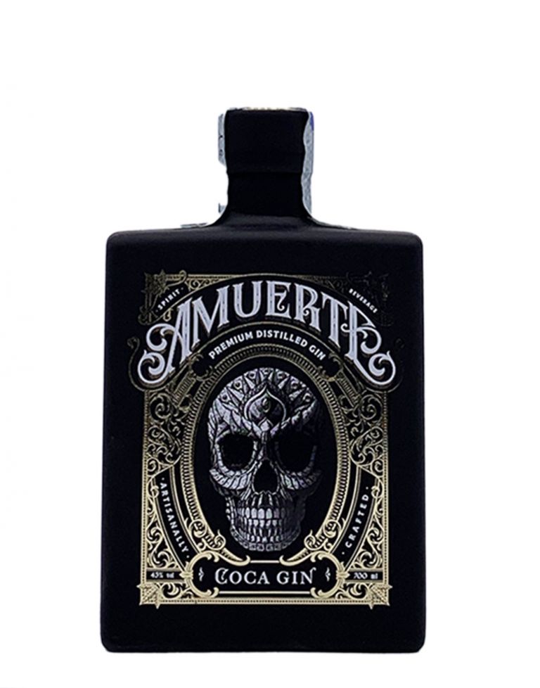 Gin "Coca Leaf Black" 0.70 lt. Amuerte